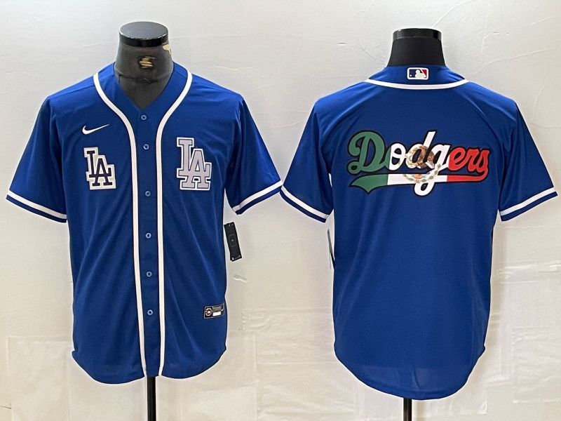 Men Los Angeles Dodgers Blank Blue Second generation joint name Nike 2024 MLB Jersey style 12
